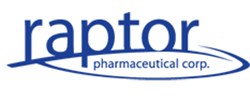 Raptor Pharmaceuticals Corp. operates as a development stage biotechnology company in the United States.