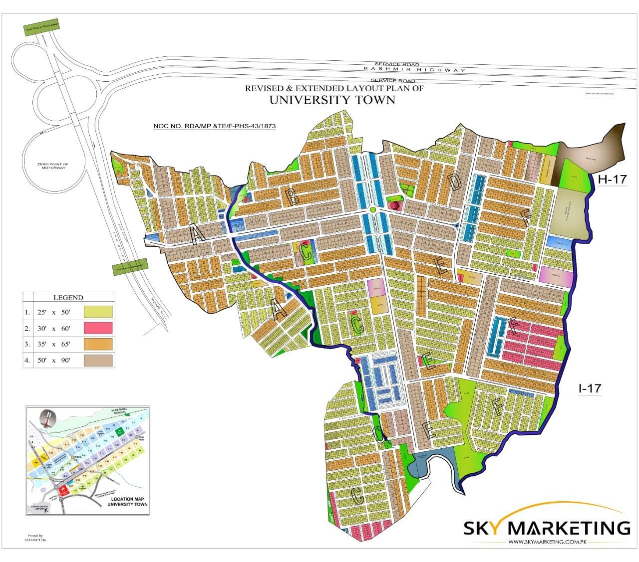 University Town Layout Master Plan | University Town Map