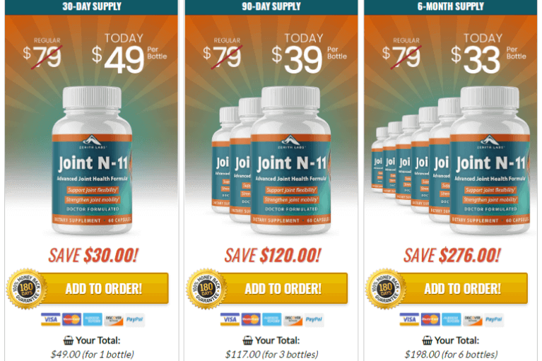 Joint N11 Reviews Zenith Labs Joint Pain Supplement Price & Benefits